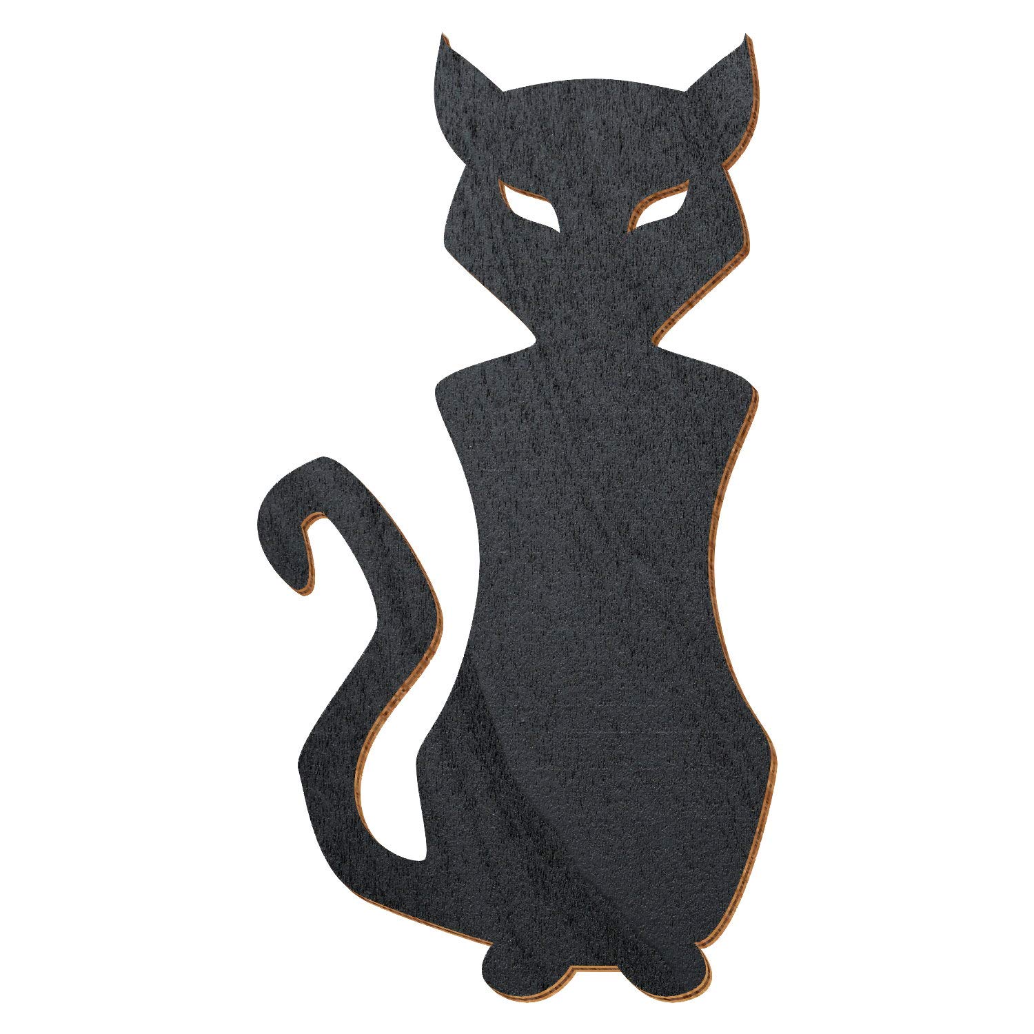 Figura decorativa de gato de madera negra para Halloween, tamaño a elegir, tamaño: 48 cm, paquete con 50 unidades