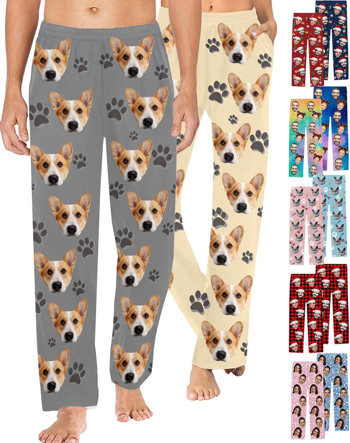 Pajamas Reviews Pajama Pants With Pets Face Personalized Pet