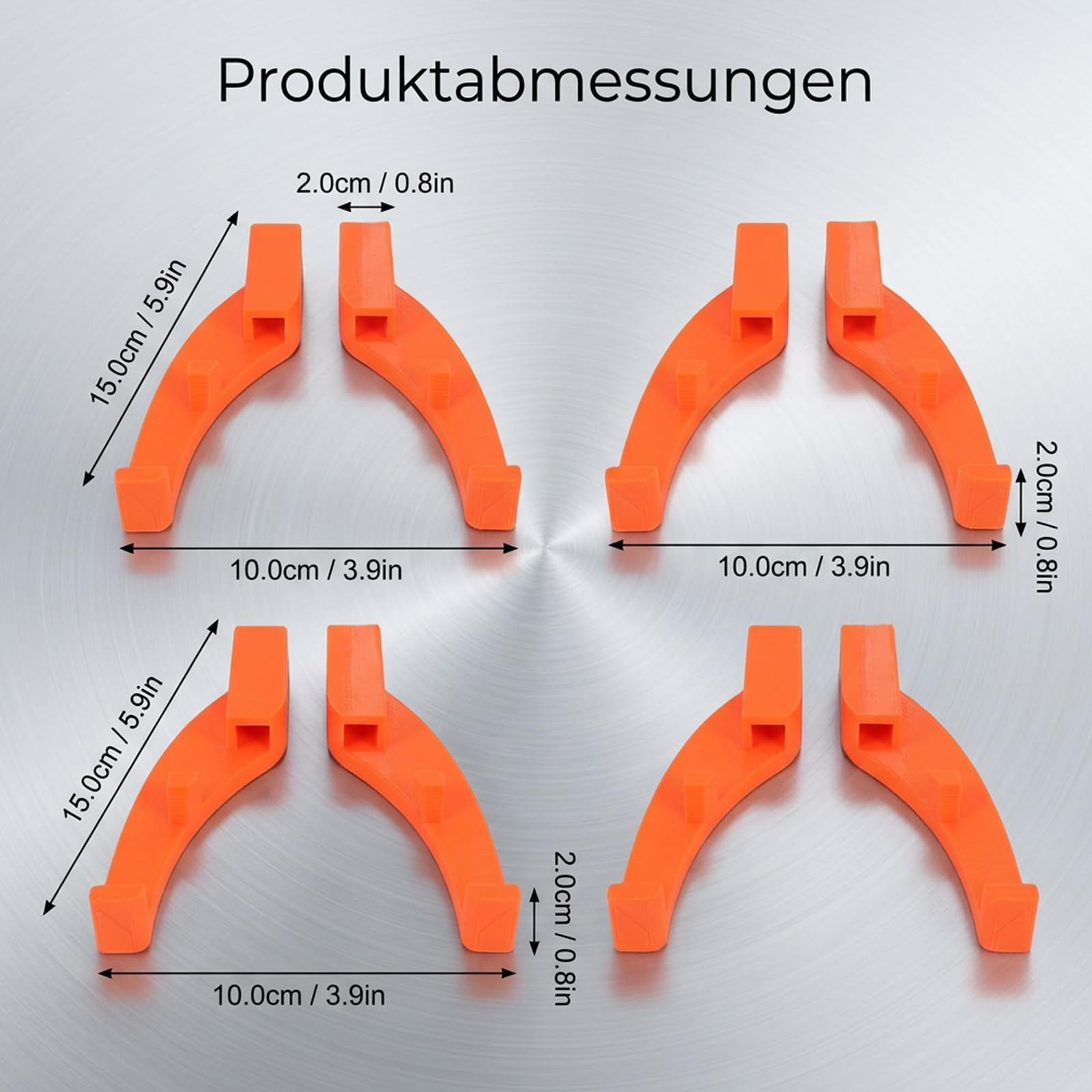 4 Stück Fenstersicherung Wohnmobil, Wohnmobil Fensterriegel aus UV-Beständigem Kunststoff mit Drahtsicherung und Manipulationsschutz(Orange)