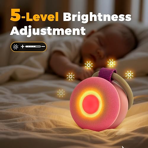 Miniatura 6 de Máquina de sonido portátil - Máquina de sonido de ruido blanco para bebé, máquina de sonido de dona de viaje para dormir, 15 sonidos relajantes y