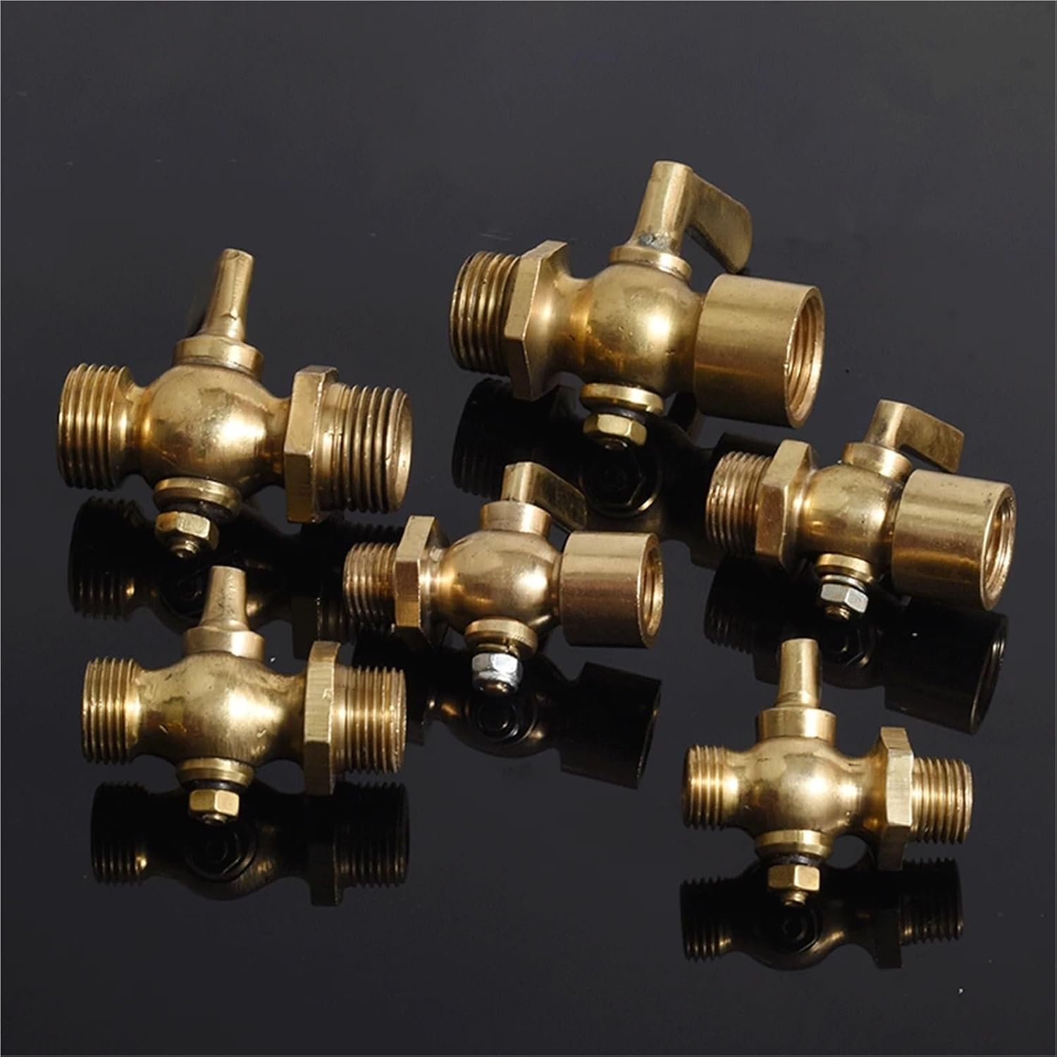 1/4" 3/8" 1/2" BSP M14 M16 M20 Male Female Brass Fixed Straight Petcock Tap Swtich Valve for Marine Boiler Pressure Gauge(M20 x 1l2 BSP F-M)
