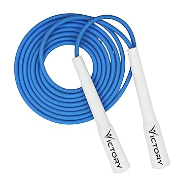 VICTORY Adjustable Skipping Rope for Men and Women for Kids Jumping Rope for Exercise, Gym Fitnes Freestyle Skipping Rope (White) - image, photos
