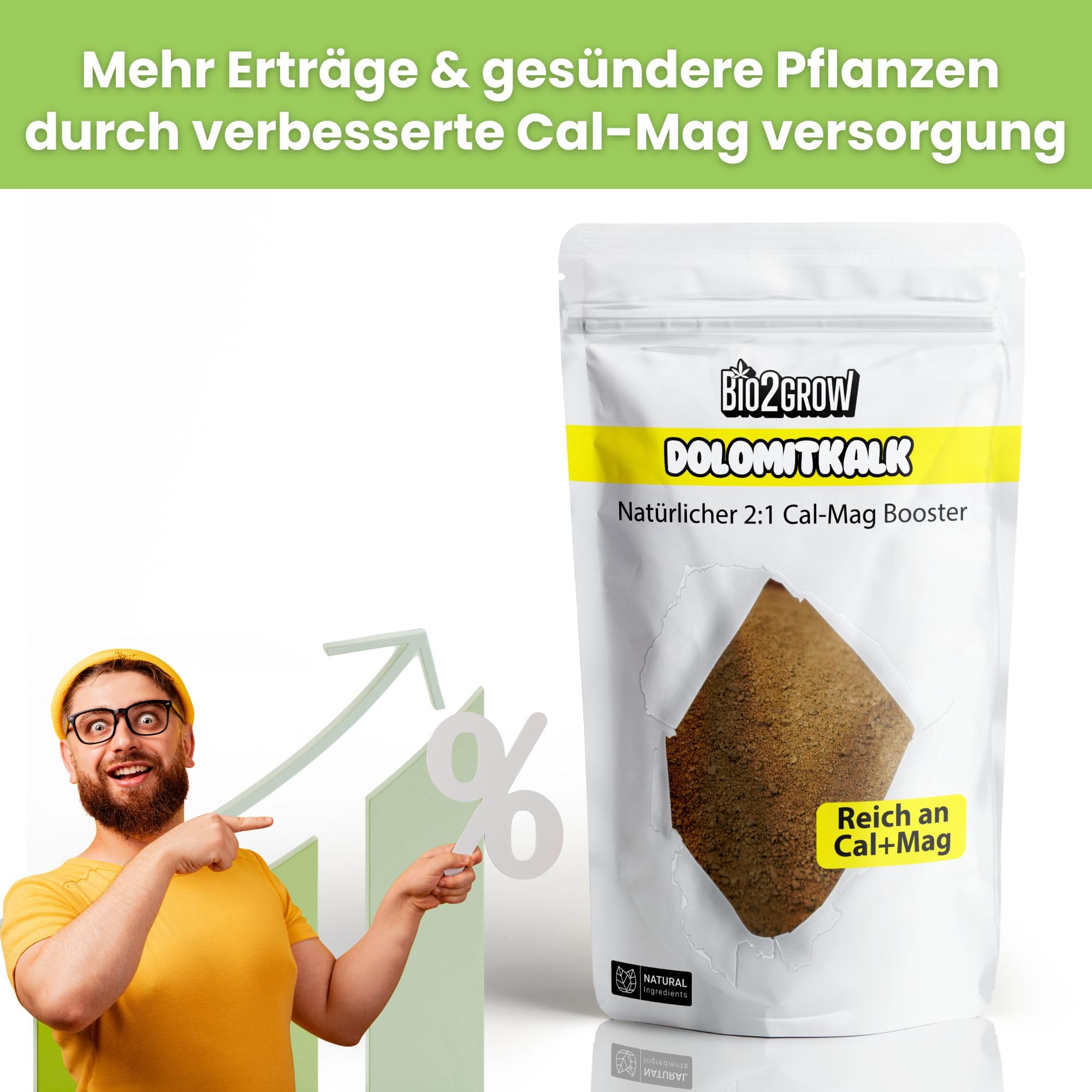 Dolomitkalk 5KG – Magnesium und Calcium für Bodenverbesserung, pH-Wert-Regulierung und gesundes Wachstum