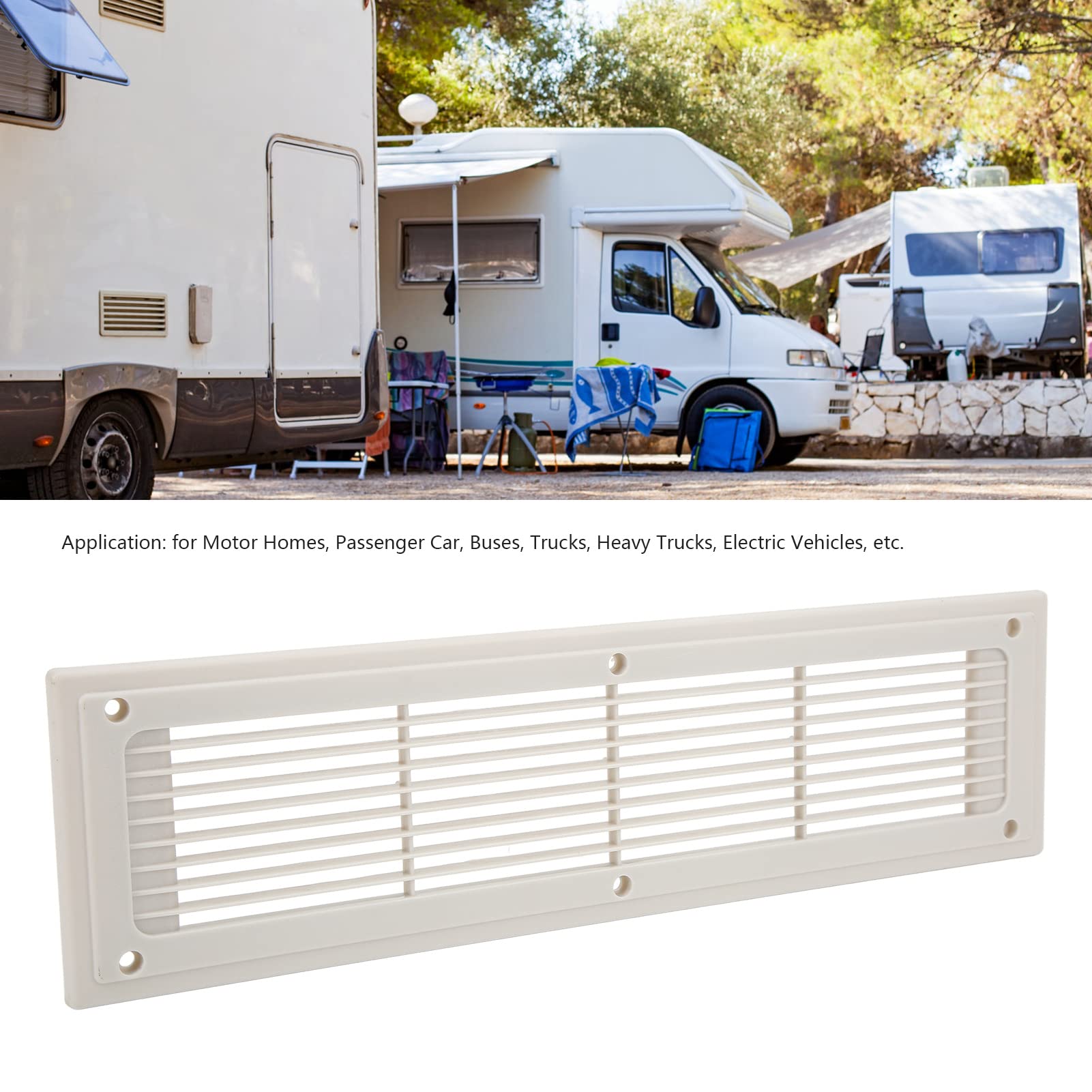Griglia Aerazione Per Soffitto Camper - Presa D'aria In ABS, Regolabile, Facile Montaggio Senza Attrezzi