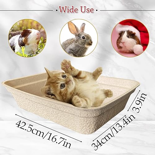 Miniatura 2 de Paquete de 15 cajas de arena desechables para gatos, bandeja de arena de papel, caja de arena de viaje, inodoro, para interiores y exteriores, para
