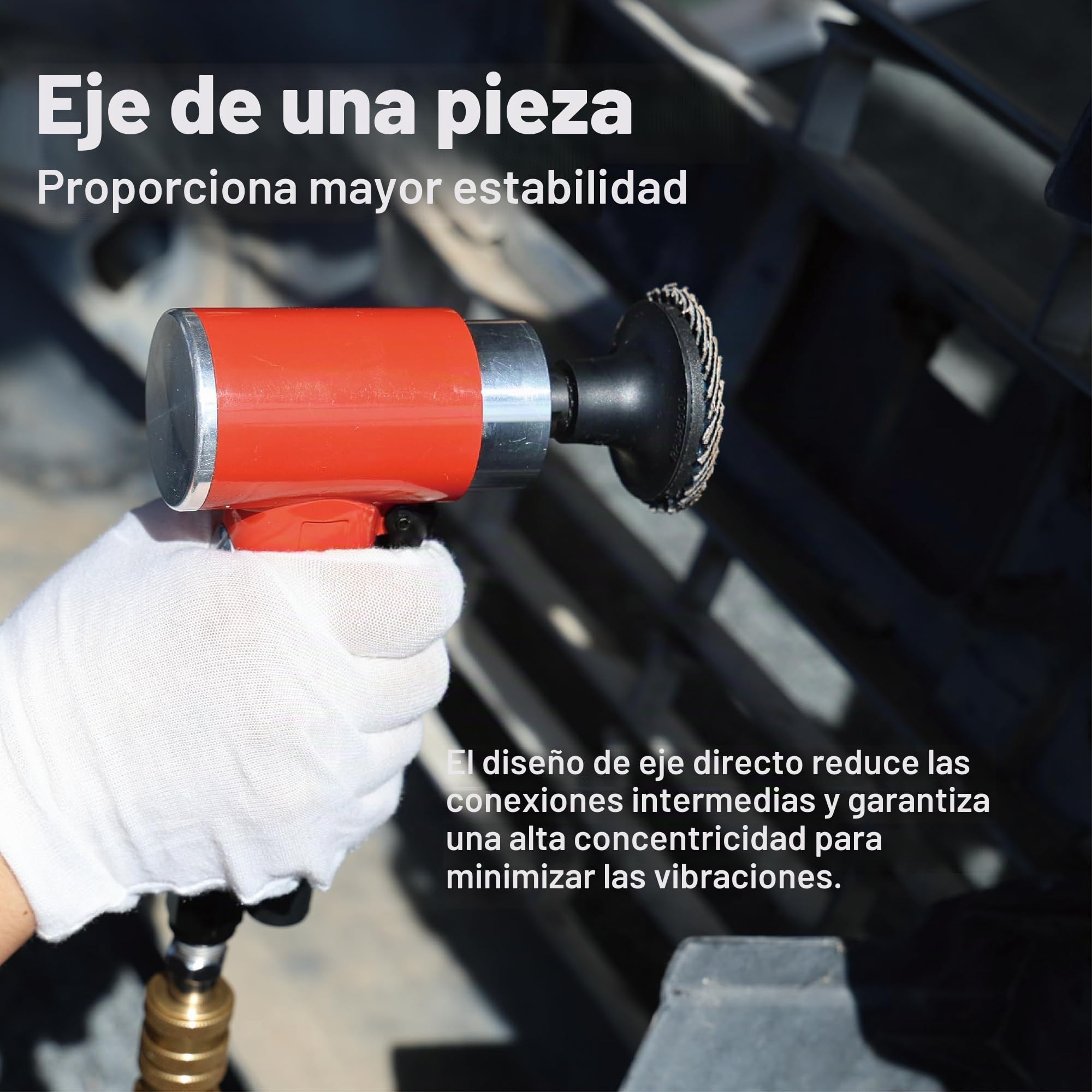 Mini lijadora excéntrica neumática de 50 mm, mini lijadora neumática de 50 mm, herramienta de preparación de superficies en ángulo recto con 41 discos de bloqueo de rodillos