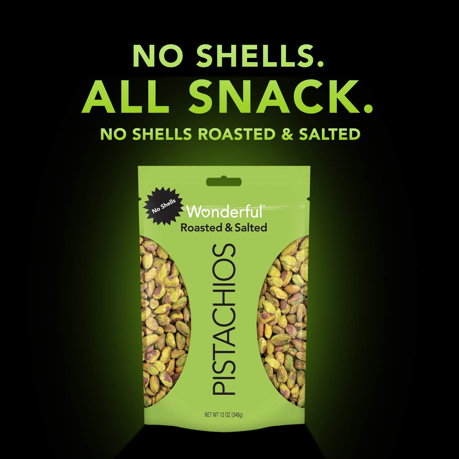 Buy Wonderful Pistachios, No Shells, Roasted and Salted Nuts, 12 Ounce