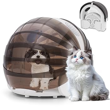 ペットドライヤールーム　犬　ペット　猫　マイナスイオン　ドライヤーボックス　新品 Amazon | HOVONO ペットドライルーム 猫 ドライボックス