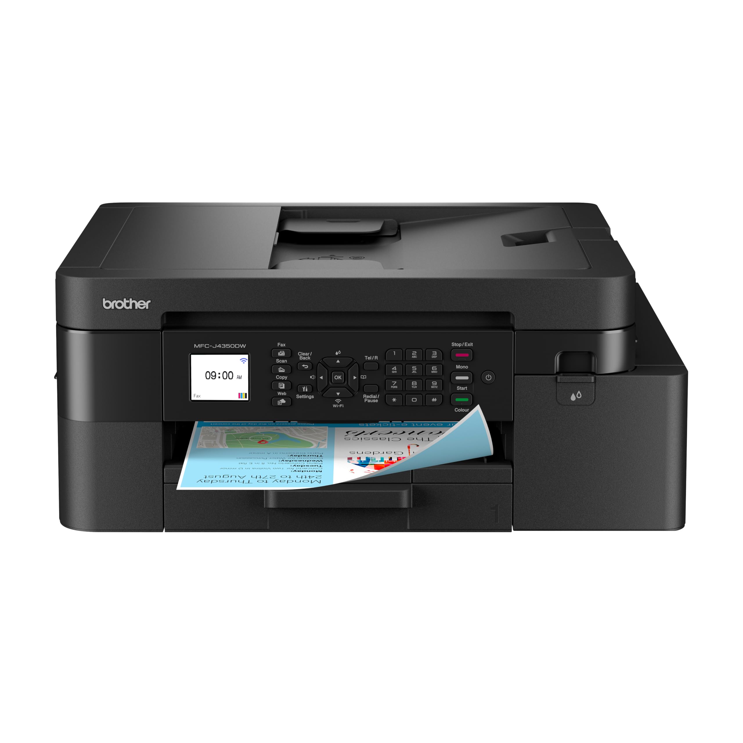 Brother MFC-J4350DW Bezprzewodowa, drukarka atramentowa A4 | wszystko w jednym (druk/kopiowanie/skanowanie) | Wi-Fi/USB 2.0 | A4 | druk dwustronny | zdjęcia | atramenty w zestawie | wtyczka brytyjska