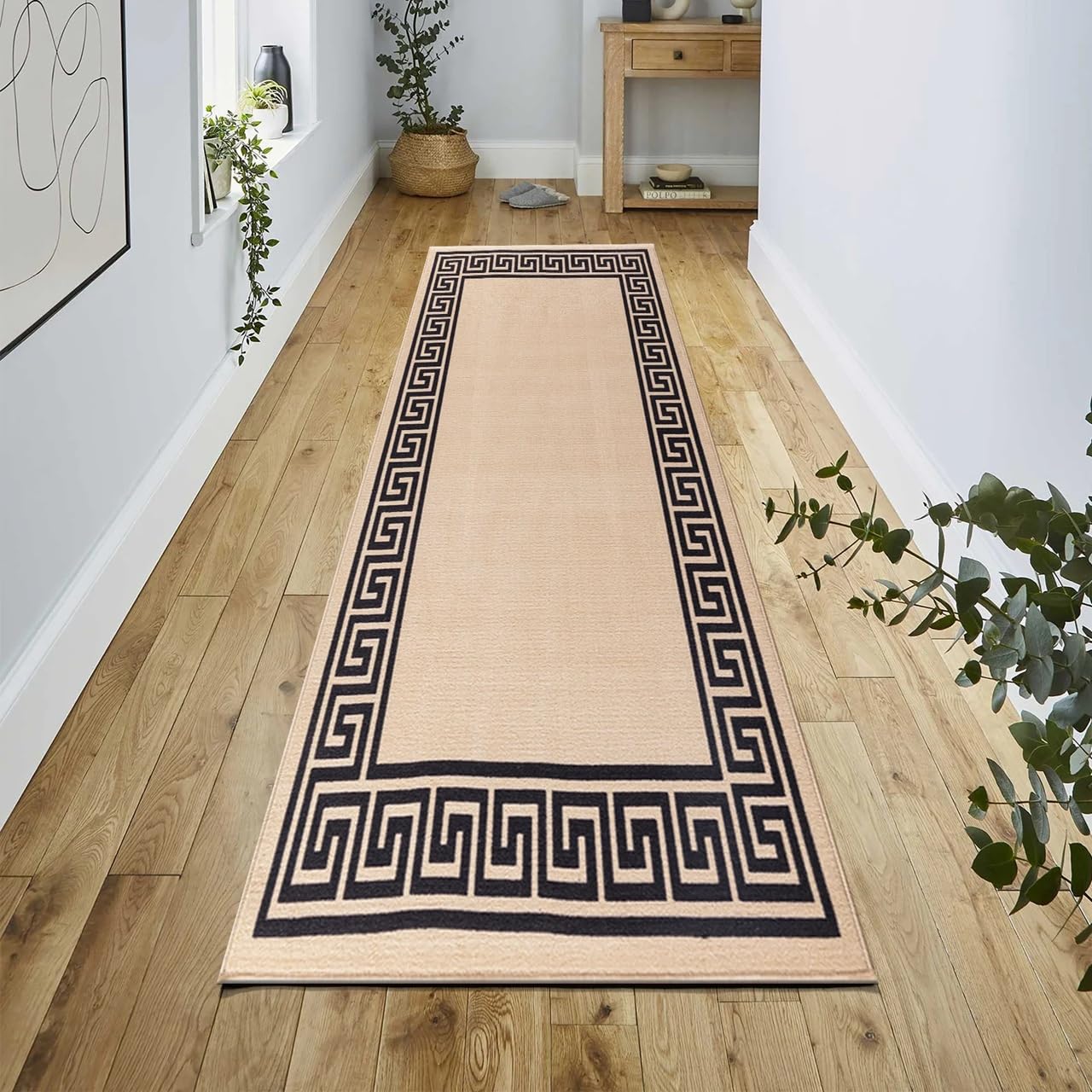 renoazul® Carpet Runners for Hallways Non-Slip Long & Wide Heavy-Duty Plain | 80 x 300 cm Super Absorbent Indoor Stair Carpet and Kitchen Anti-slip Floor Mats - Greeky Rug - Grey & Black — view 11