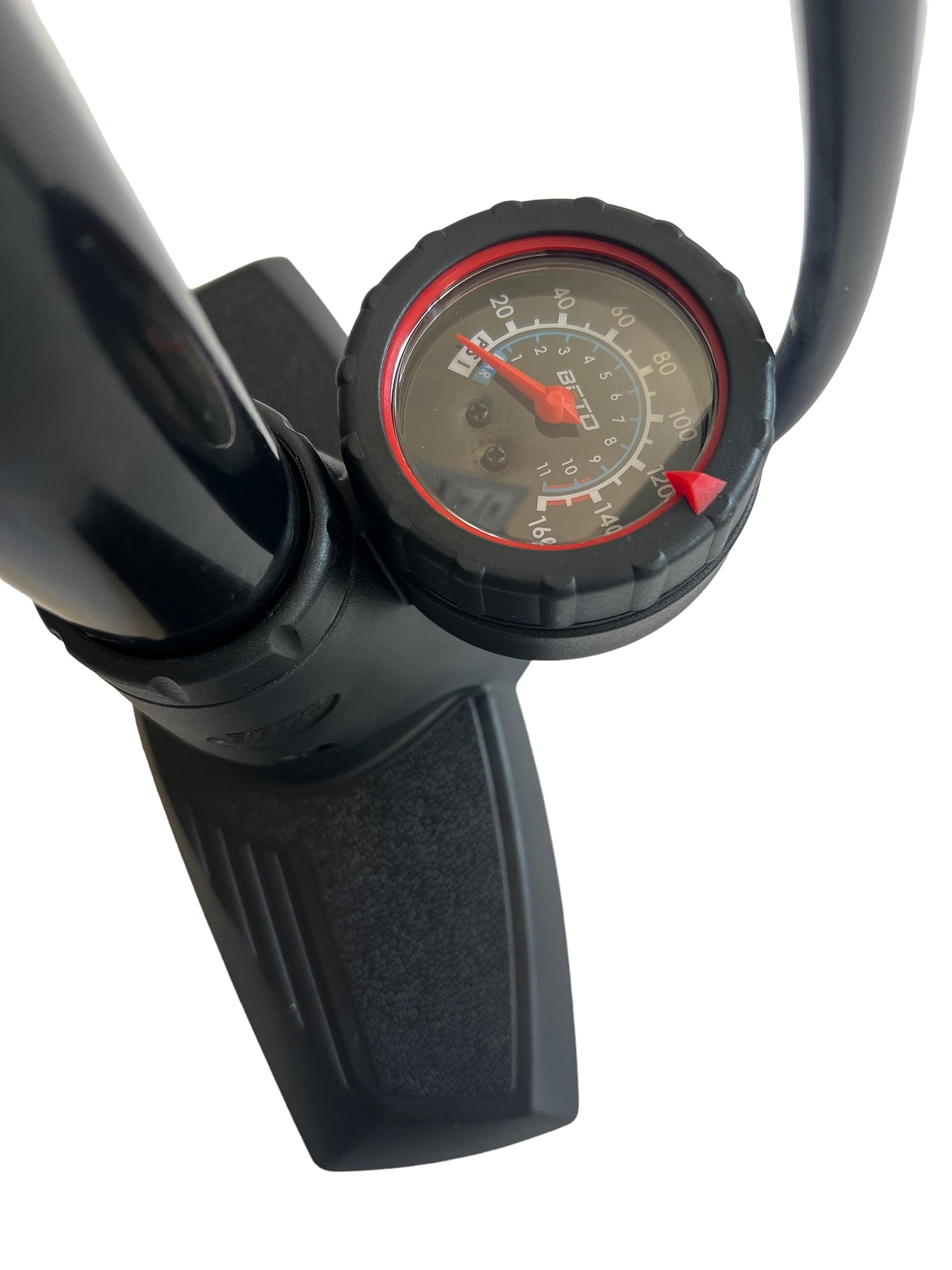 Beto M-Wave Steel Floor Pump 11/160 S, Black