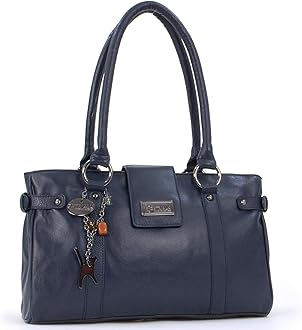 Catwalk Collection Handbags - Women's Leather Shoulder Bag - Secure Zip Closure - MARTINA