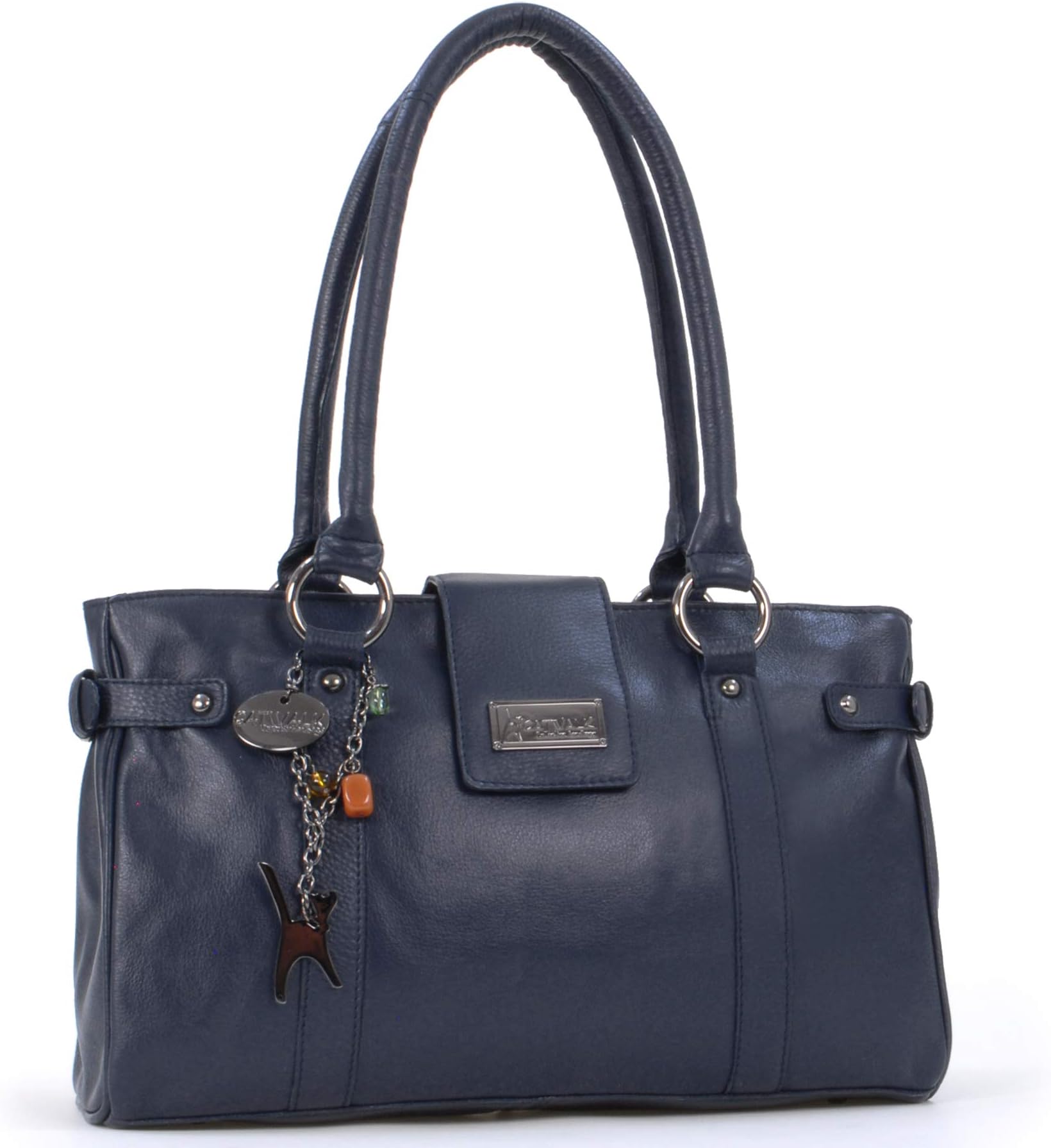 Catwalk Collection Handbags - Women's Leather Shoulder Bag - Secure Zip Closure - MARTINA