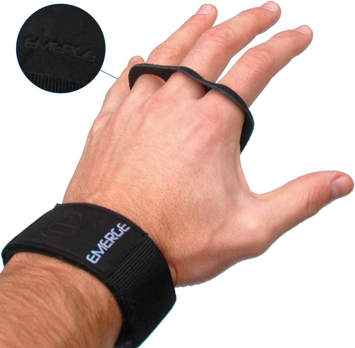 Emerge Crossfit Hand Guards & Palm Protectors – Pull Up Bar Grips – Leather Callus Guards: Better Grip, Prevent Rips and Tears – 100% Great WOD for Men & Women