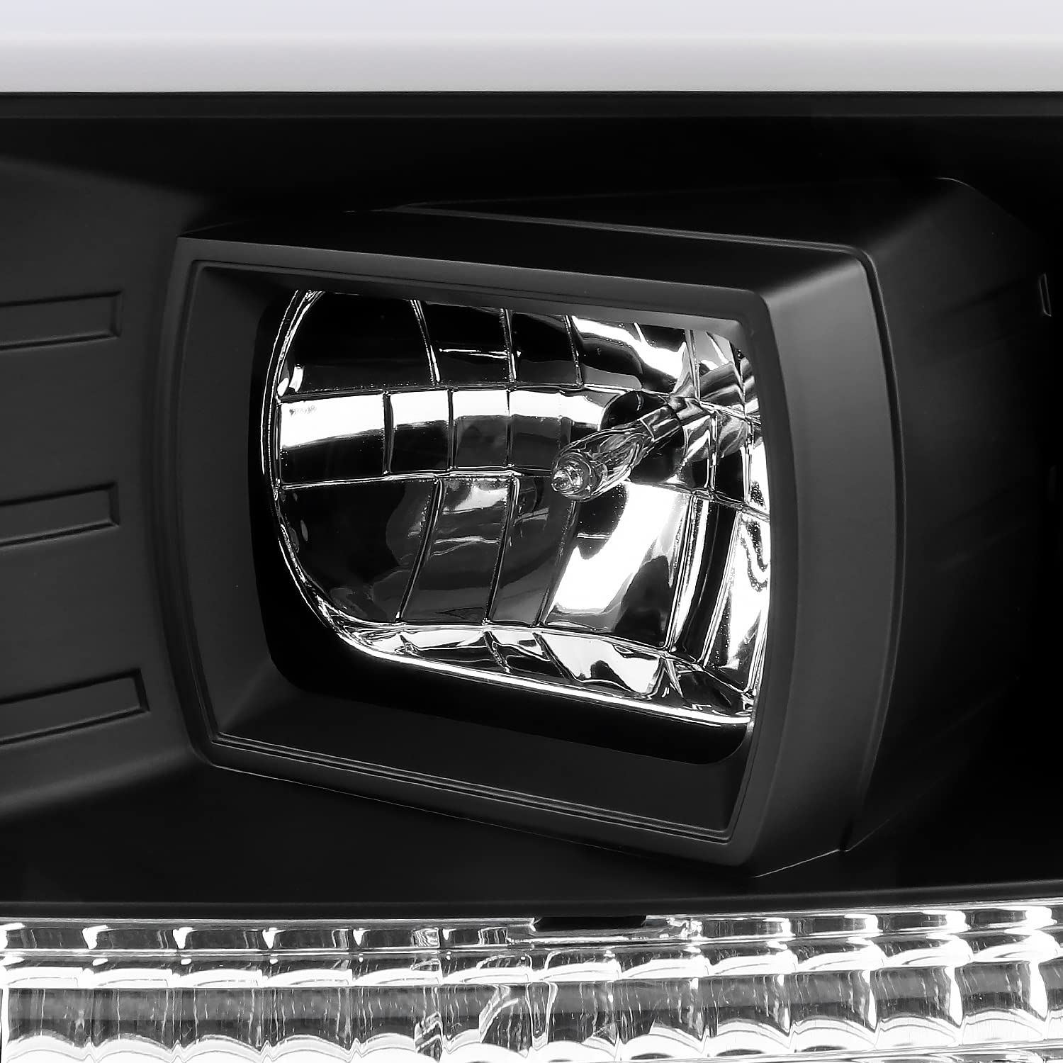 2004-2008 Ford F150 Black LED Tube Switchback Turn Signal Headlights Headlamps E - Foto 2