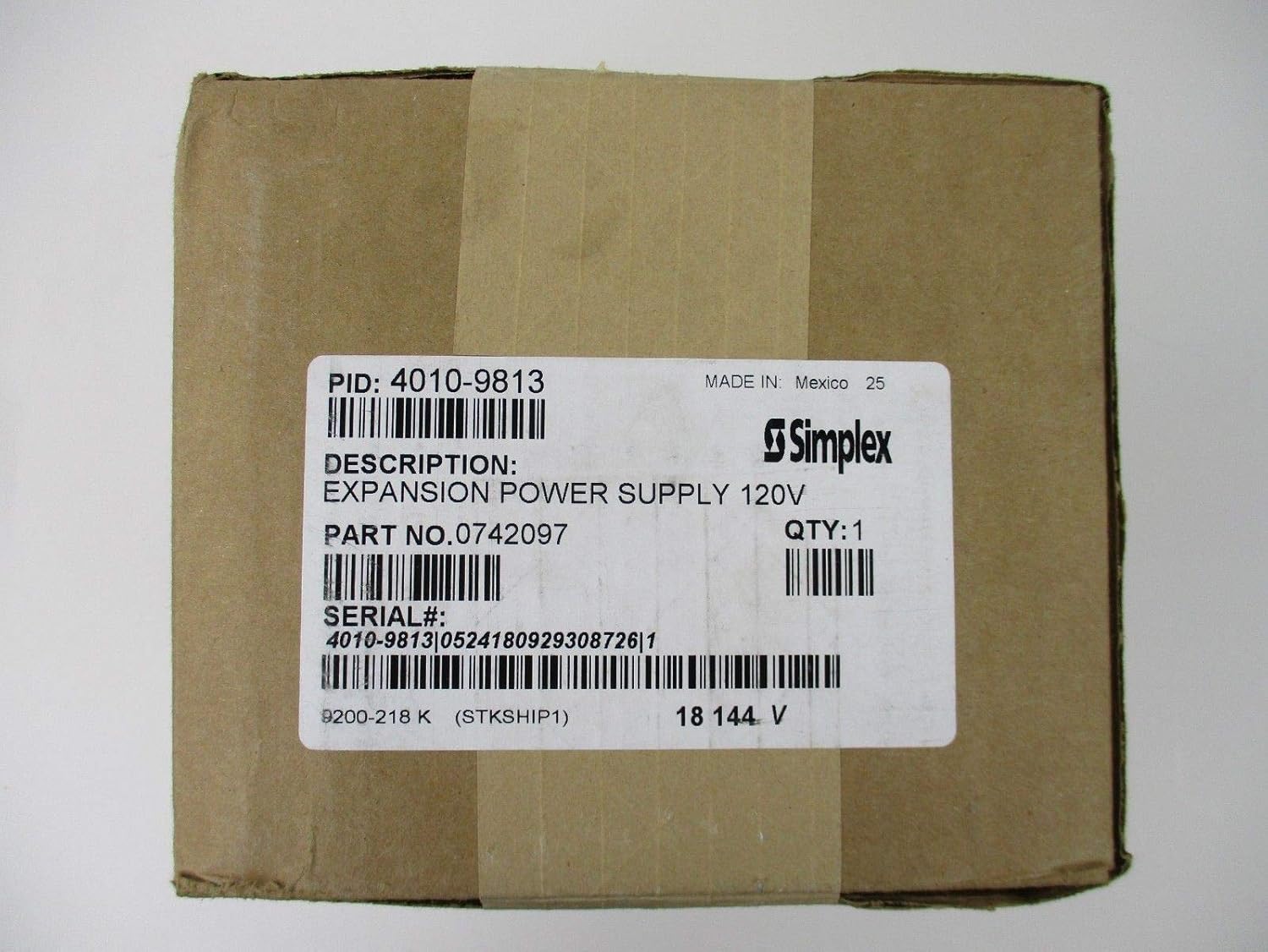 Simplex 4010-9813 - 120 Volt Expansion Power Supply