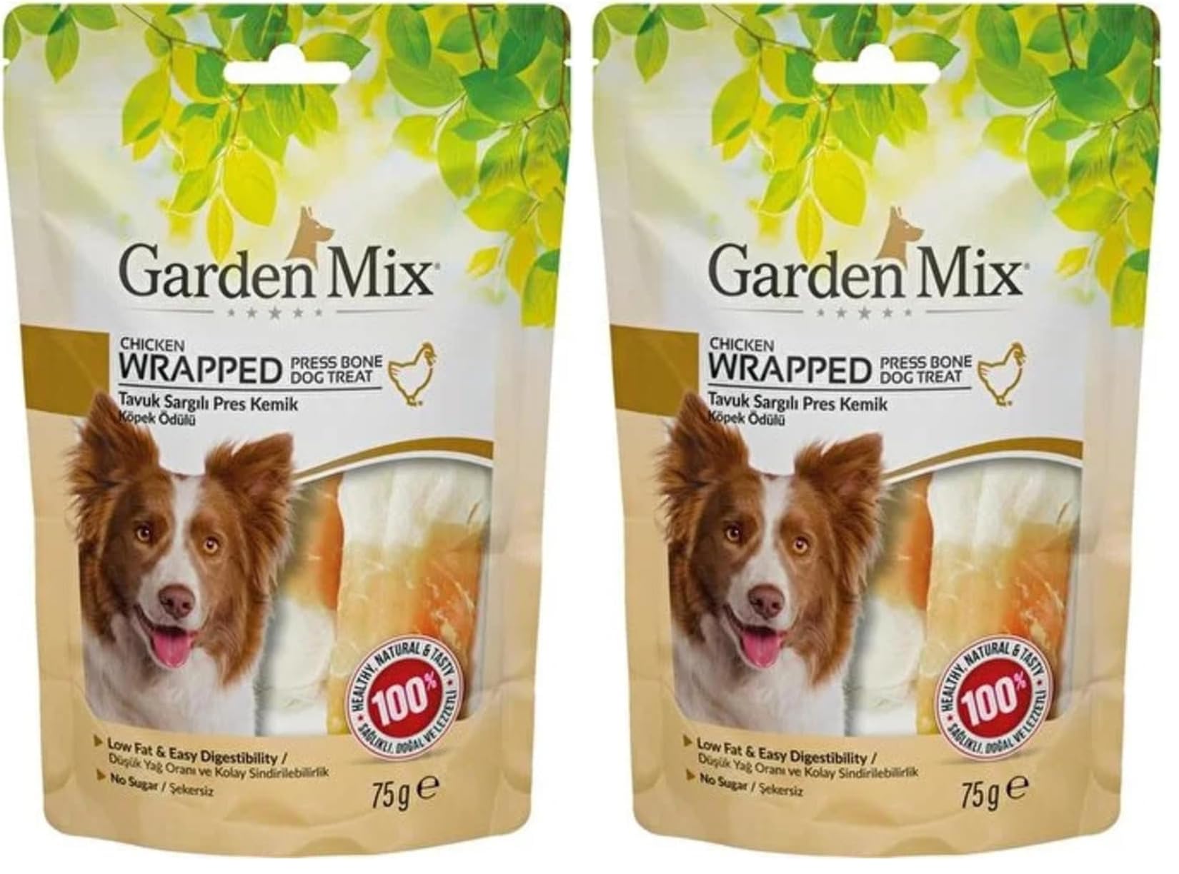 Köpek Ödülü, Garden Mix Tavuklu Kemik 75 g (2 paketi)