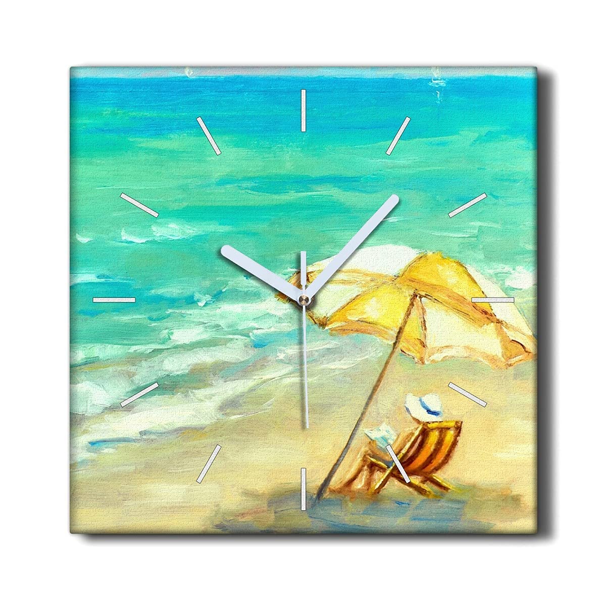 Horloge Toile Les Vagues de la Mer Décoration Salon Esprit Vacances
