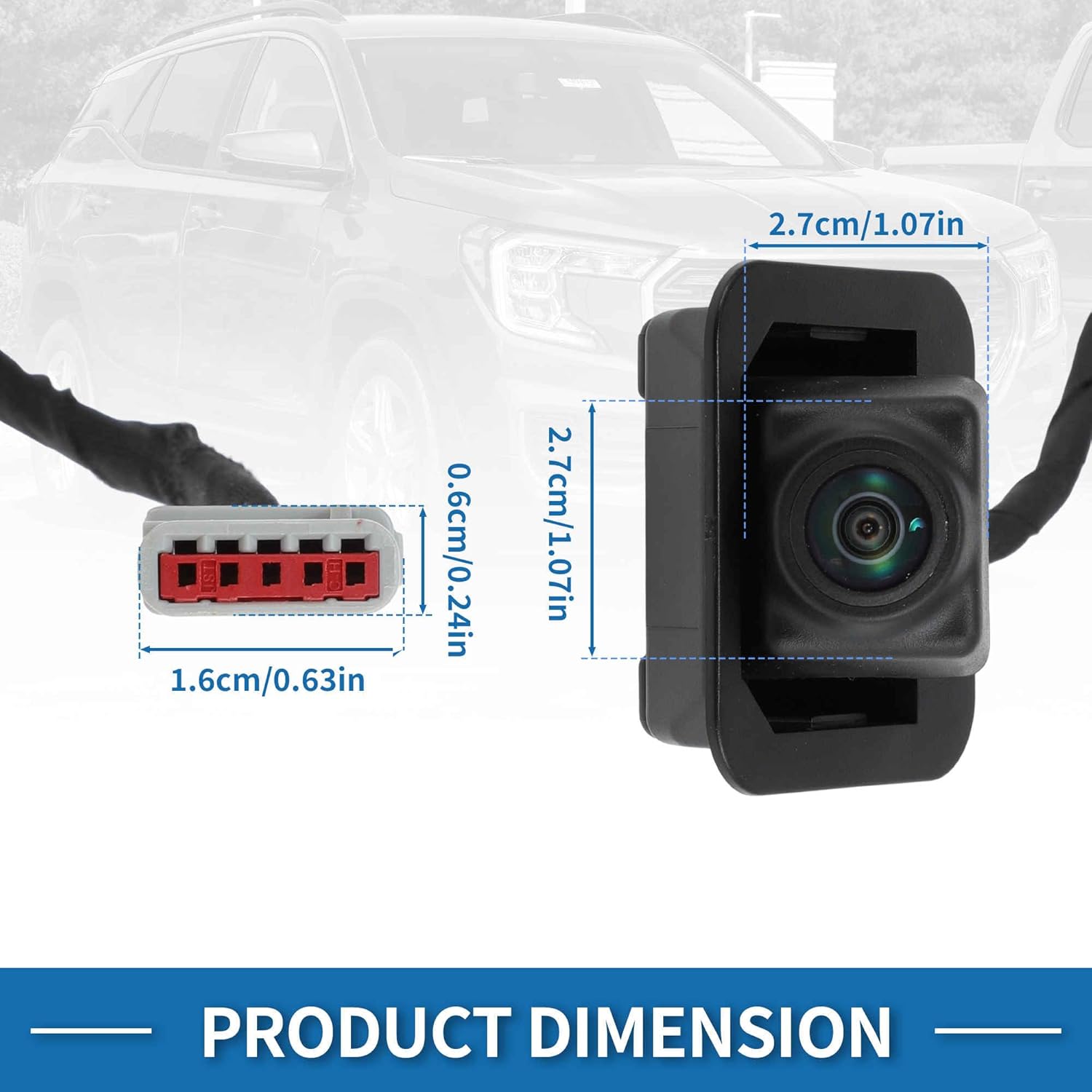 Rear View Camera for GMC Terrain 2018-2024 Denali/SL/SLE/SLT / AT4 Park Assist Backup Reverse Camera Replace No.23188736
