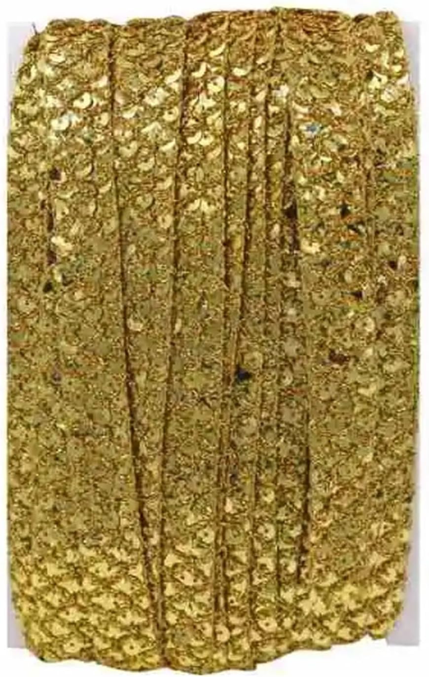 Flat Sequins Strip Trim, Sequin Lace Trim Ribbon 20mm Multicolor 2-10meters(Lake Blue,10Meters)