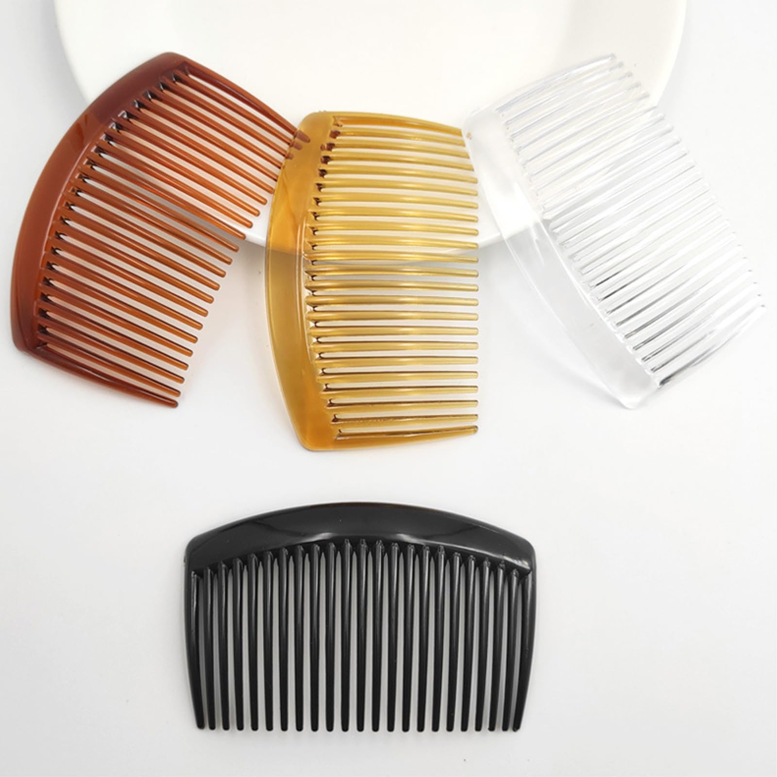 12 Pieces French Side Hair Twist Comb Plastic Decorative Hair Comb Clips with Teeth Styling Hair Side Combs Hair Combs for Women Accessories Fine Hair(23 Teeth) - Image 4