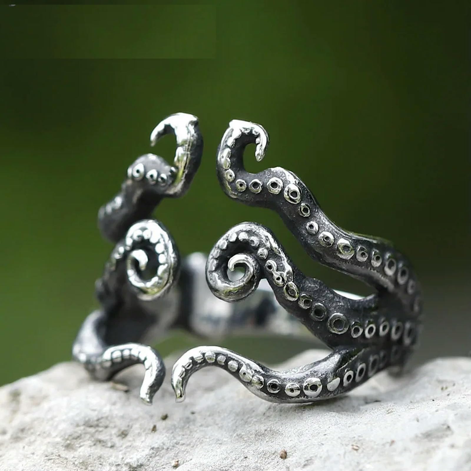 Generic New Men's Rings Punk Rock Fashion Squid Ring For Teens Animal Jewelry Gift Vintage, 10