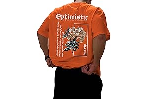 Men's Orange Letter Graphic Tee: Express Your Style