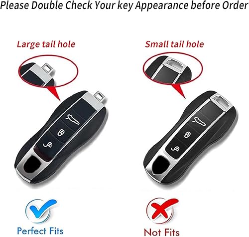 Miniatura 2 de Savzokiw Funda para llaves de coche adecuadas para Porsche Panamera 2010-2019 Cayenne 2011-2020 911 2013-2020 Macan 2014-2019 Boxster 2013-2016