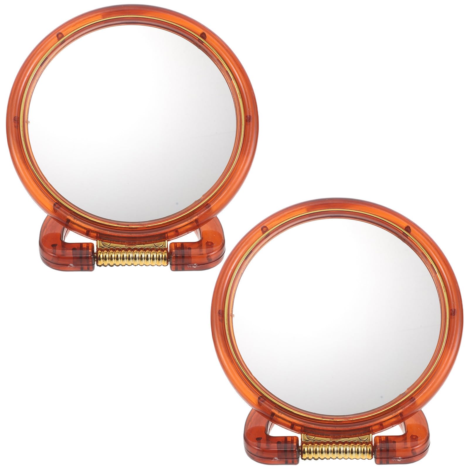Miroir de maquillage rond grossissement 2X pliable en verre 20cm