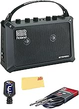 Roland Mobile Cube Battery-Powered Stereo Amp Bundle with Tuner, Instrument Cable, and Austin Bazaar Polishing Cloth