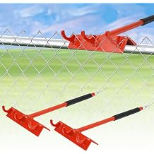 2 Pack Chain Link Fence Top Rail Stretcher Tool, Heavy Duty Chain Link Fence Stretcher with 3 Metal Hooks & 28''Cable Hook, for Farm, Ranch and Industrial Fencing