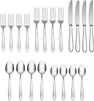 Vista 2 de Oneida Mooncrest Juego de cubiertos de 20 piezas, servicio para 4, plateado