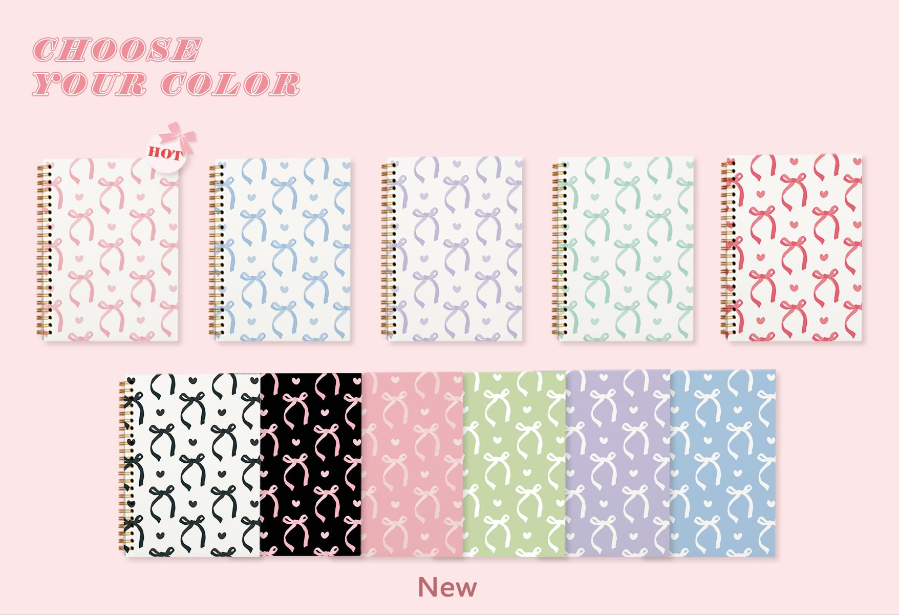 QUICQOD 711 notebook pinkbow-notebook