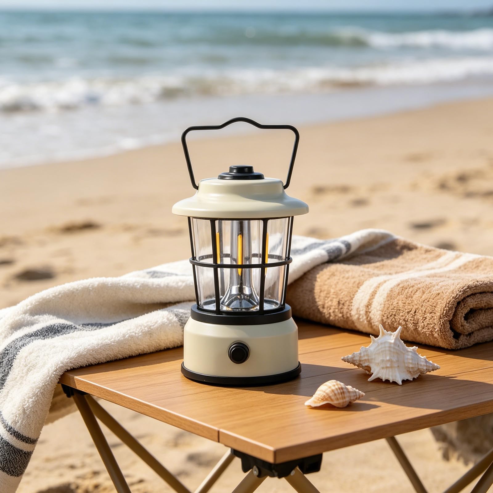 Lanterne LED rétro - Lanterne de Secours à Piles - Résistante à l'eau IPX4 - Lampe LED pour Une Utilisation intérieure et extérieure - Idéale pour Les tentes, la randonnée ou la