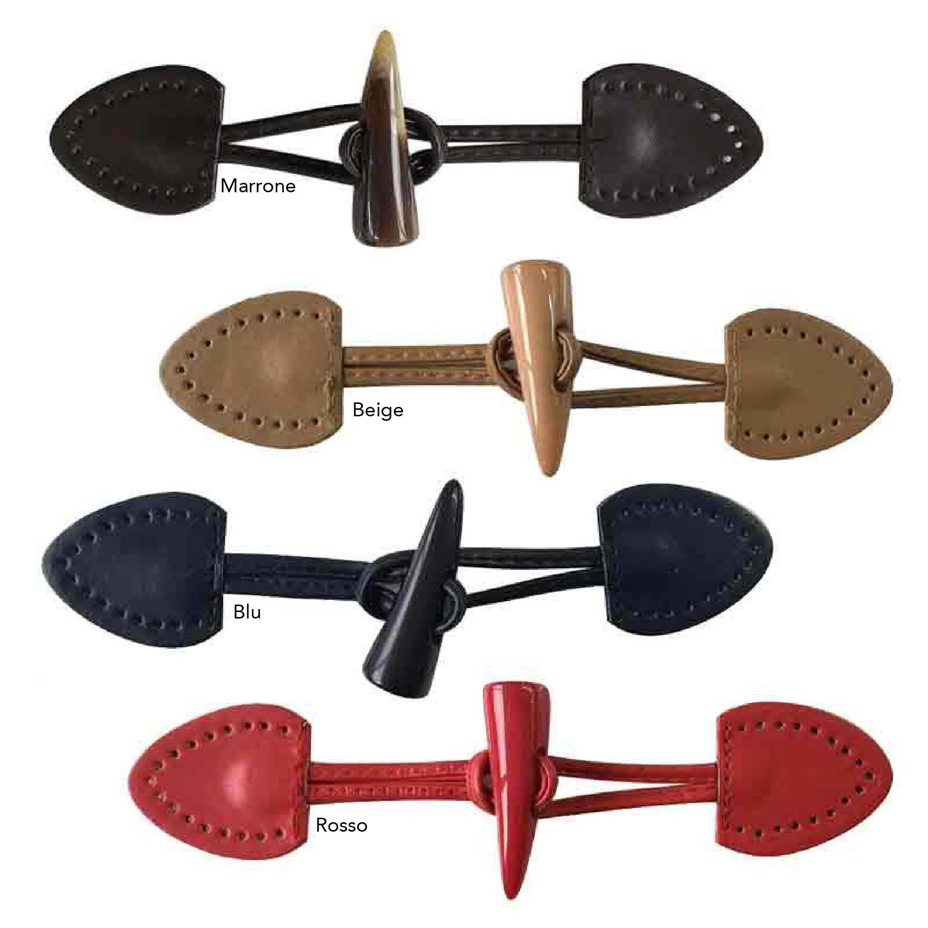 8 Pezzi Alamari Bottoni Cappotto in Corno, Sostituzione per Montgomery, Mestiere Decorazione Fai da Te, 2 Colori (Marrone Chiaro e Nero