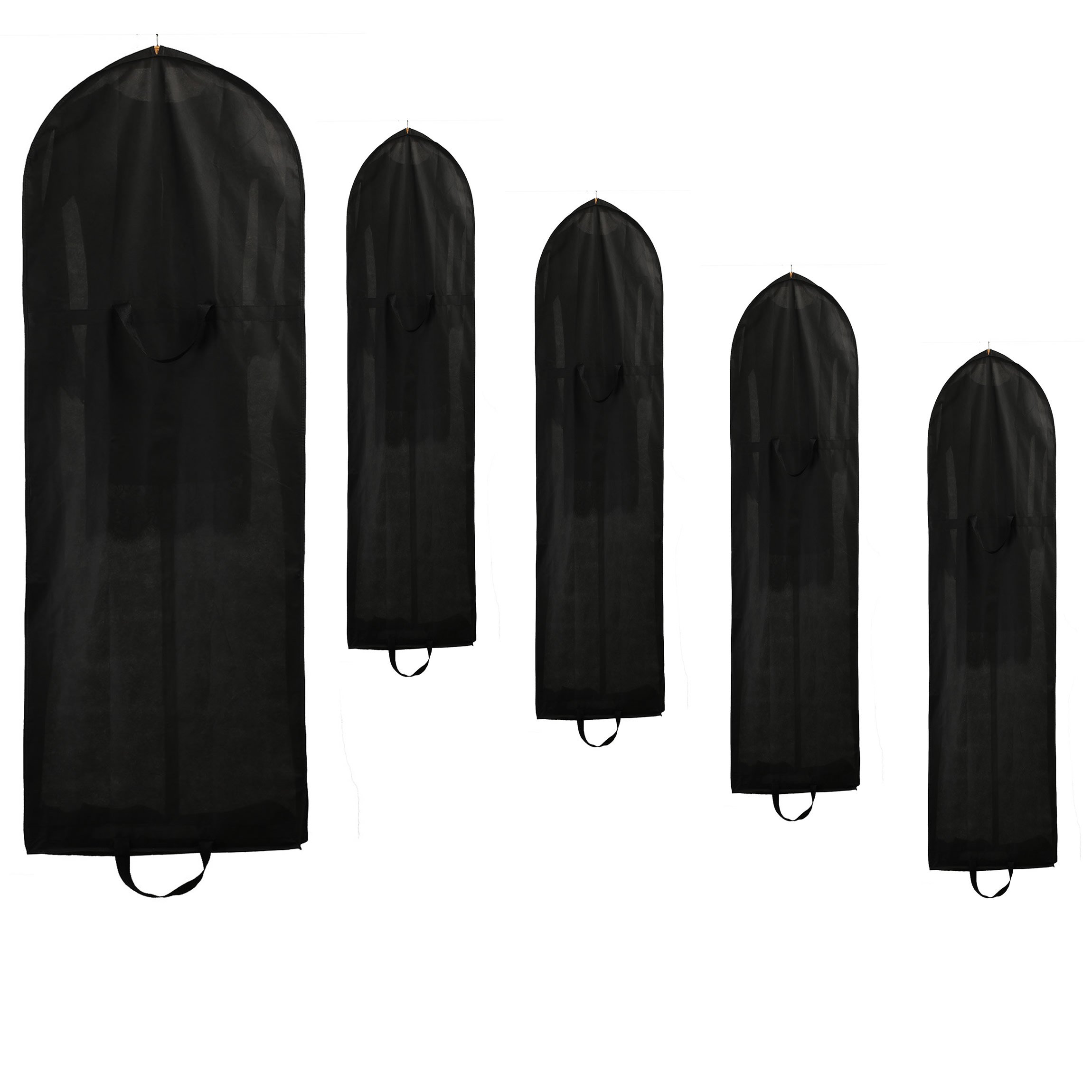 Lot De 5 Housses De Protection TUKA 180cm - Pour Robes, Manteaux Et Vêtements Longs | Anti-Poussière