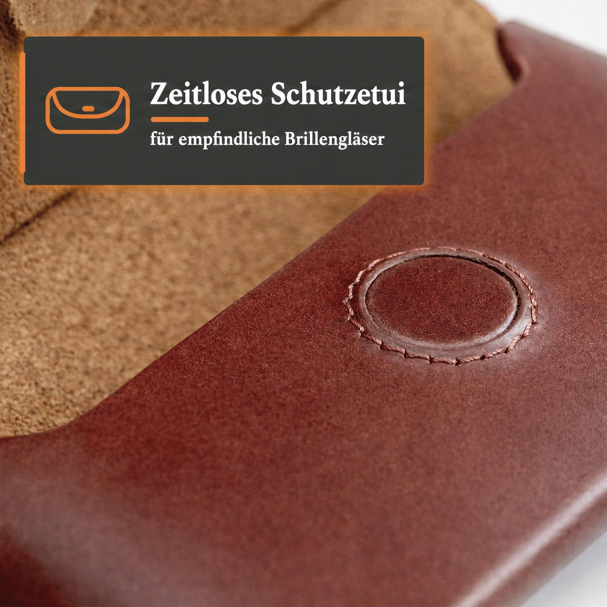 Torquato Brillenetui Leder, Büffelleder, Magnetverschluss, 17,5x8 cm | velourweiches Innenfutter, individuelle Patina, für Brillen und Lesebrillen, Geschenk mit Charakter