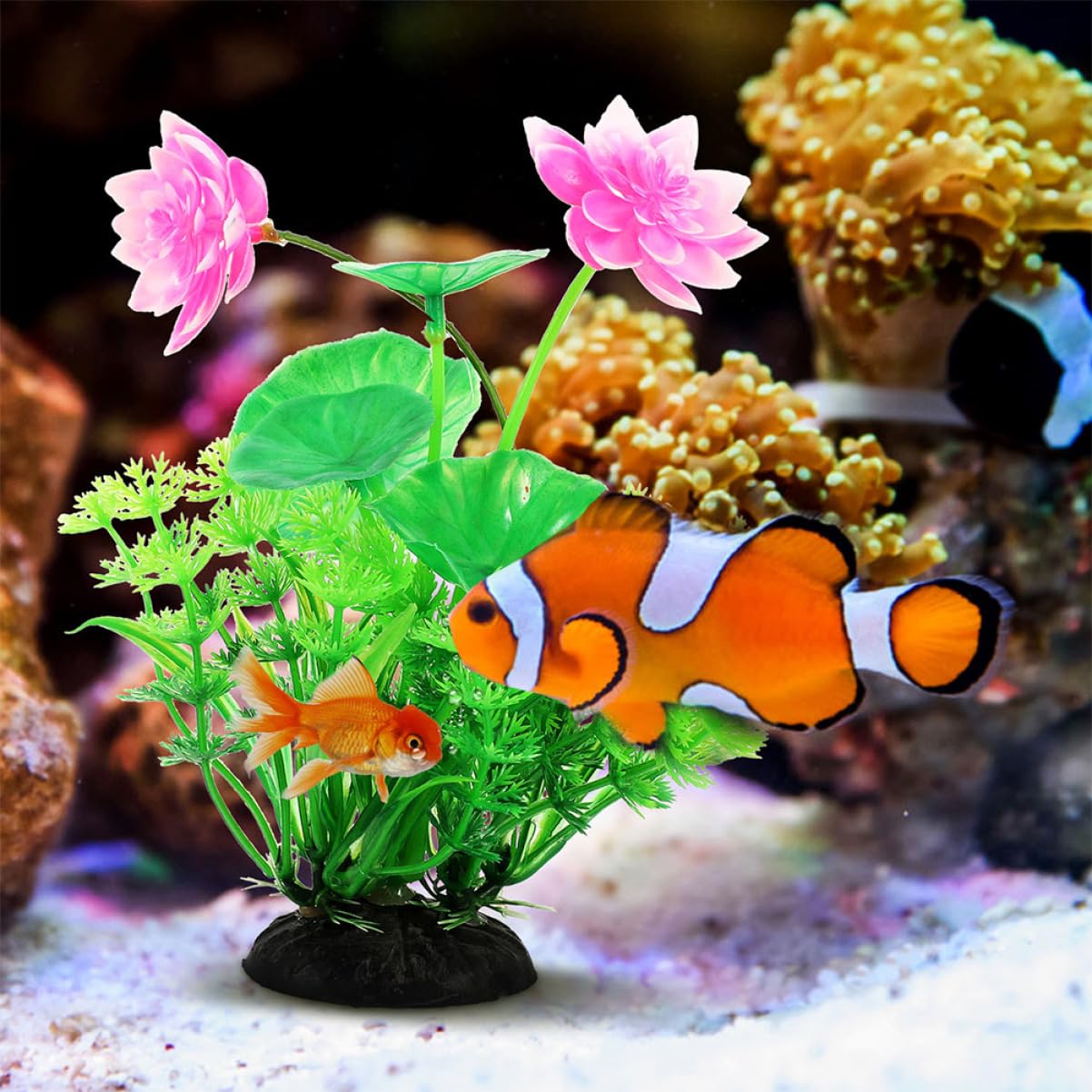 YARNOW 5 Juegos Paisajismo del Acuario Artificial Plants Aqua Plant Plantas Artificiales Falsas Pecera Aire Agua Estanque Planta De Acuario Decoración del Acuario El Plastico 2 Piezas * 5