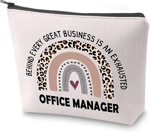 ZJXHPO Kit de supervivencia de administrador de oficina, regalo de jubilación, líder de equipo, bolsa de maquillaje con cremallera, bolsa de aseo