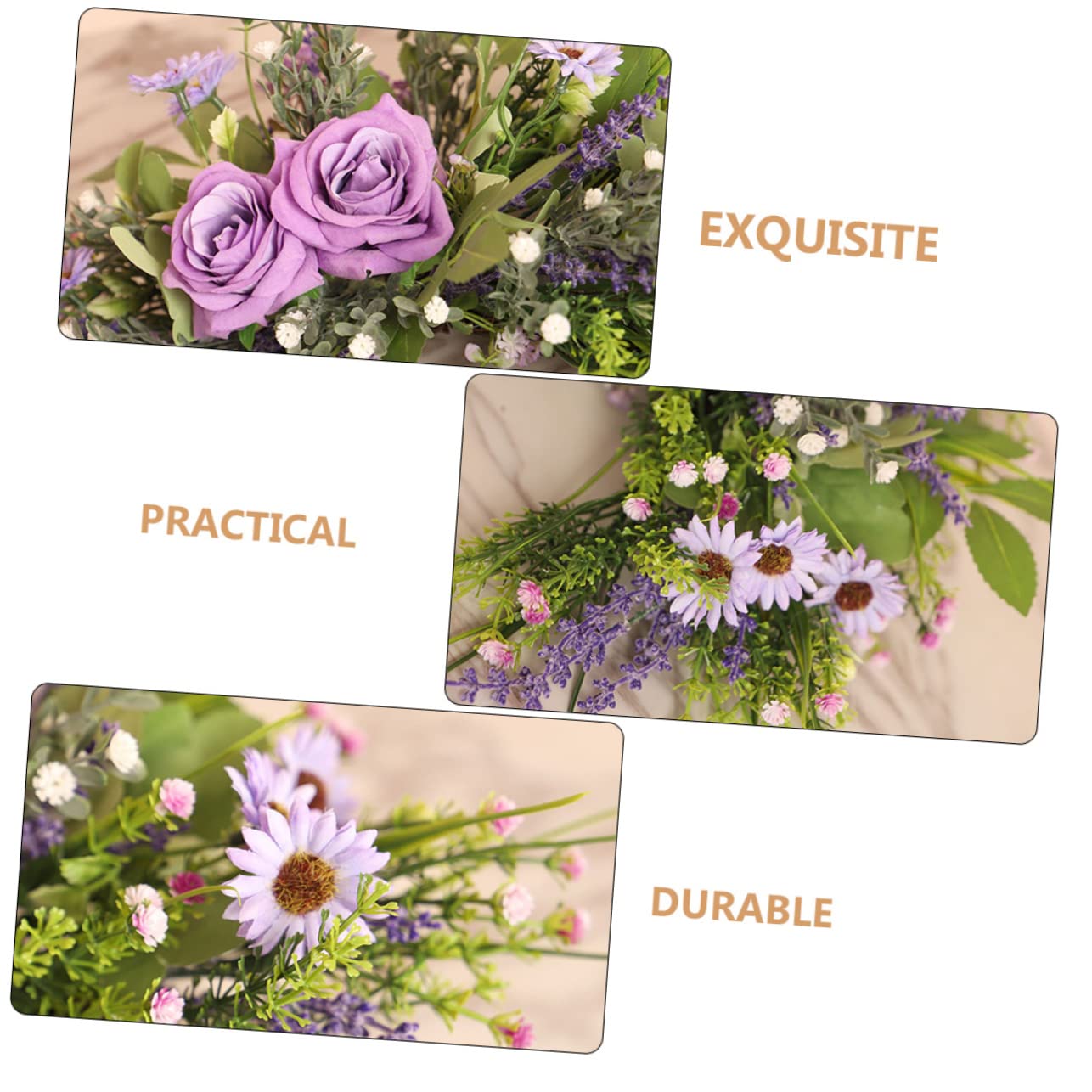 ABOOFAN Ghirlanda Di Fiori Artificiali Per Decorazione Della Porta Ghirlanda Primaverile Rosa Per Matrimoni e Feste Facile Da Installare e Perfetta Per Eventi e Decorazioni Domestiche