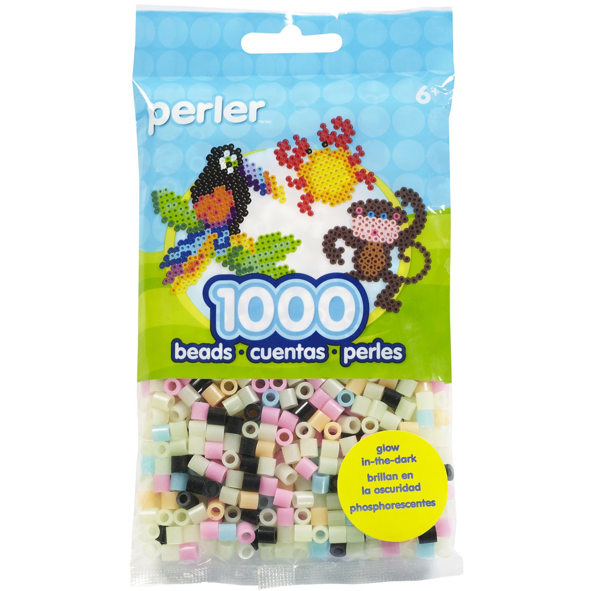 Perler Fun Fusion Beads perles à repasser phosphorescentes loisirs créatifs 1000