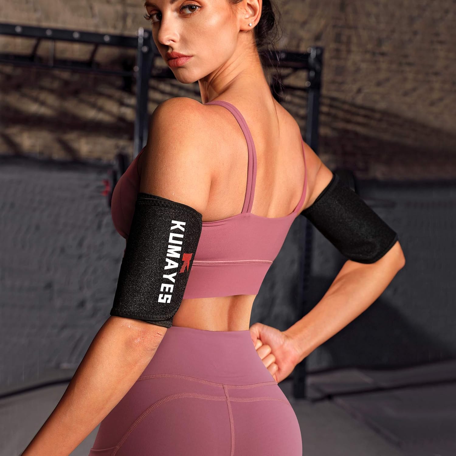 KUMAYES Sweat Arm Bands Trimmer for Women & Men Sauna Arm Slimmer Shaper Compression Sleeves Wraps Lose Arm Fat (Blue) : Sports & Outdoors