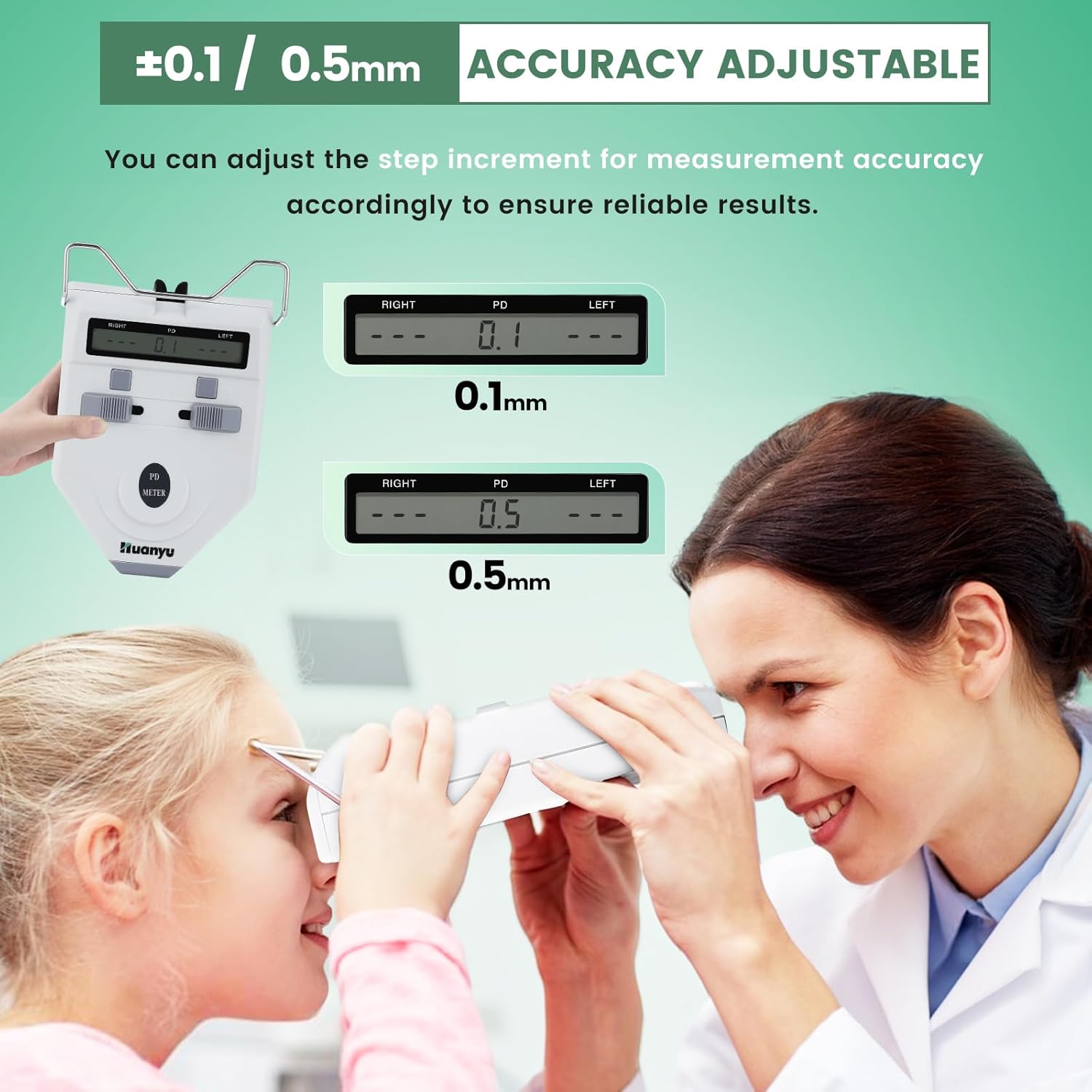 Huanyu Optical Digital Pupilometer Adjustable Measurement Precision LED PD Meter Diopter Compensation Pupil Meter CE Approved (LY-9AC)