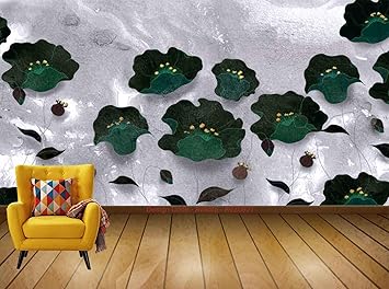 Avikalp Exclusive AVZ0927 Modern Minimalistic 3D Floral Texture Tv Background Wall HD 3D Wall Sticker(396cm x 304cm)