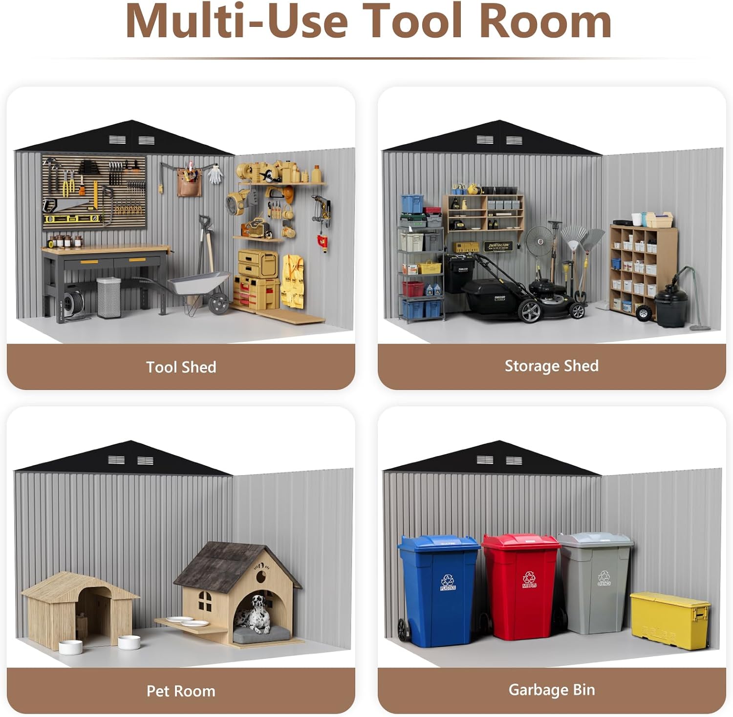 Benass Shed Multi-Use Tool Room Examples