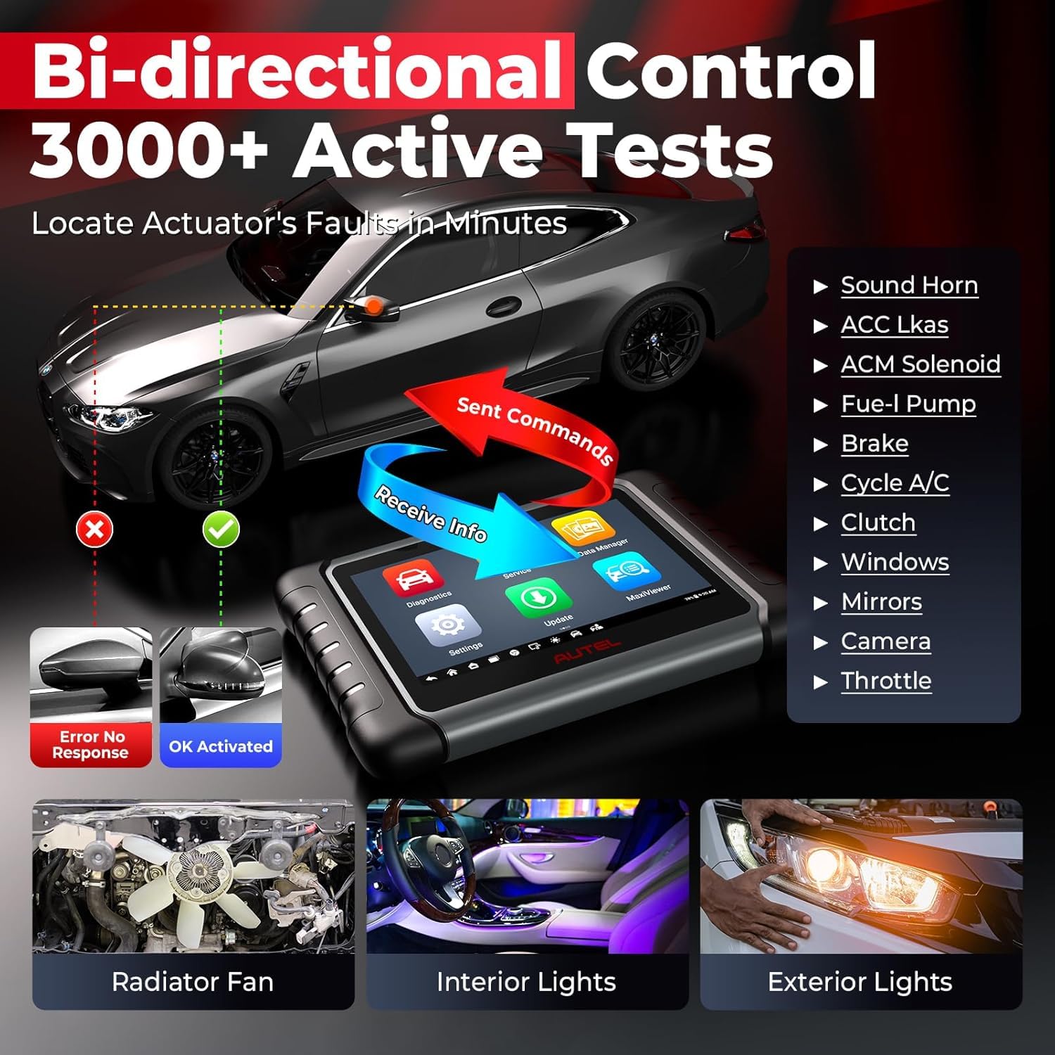 Autel MaxiPRO MP808S OBD2 Diagnosegerät Auto, 2026 KFZ Scanner mit 2 Jahren Updates(650€), ECU Codierung wie MP900-BT MS906PRO, 31+ Dienst, 3K+ Bidirektionaler Tests, Up von MX900 MP808BT PRO MK900BT