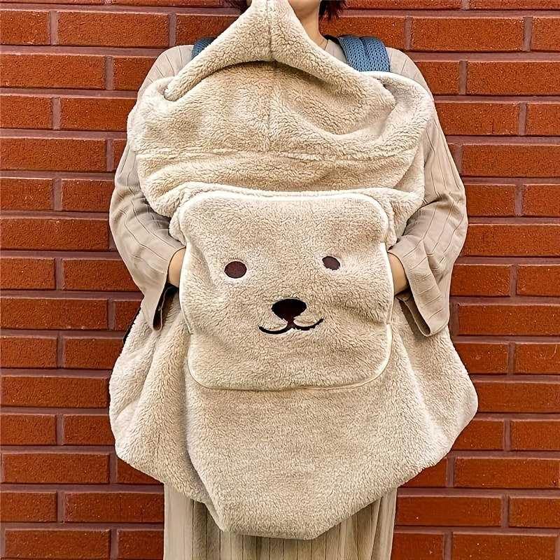 Hito Bear Embroidery Stroller Windproof Throw Blanket Warm Blanket 1