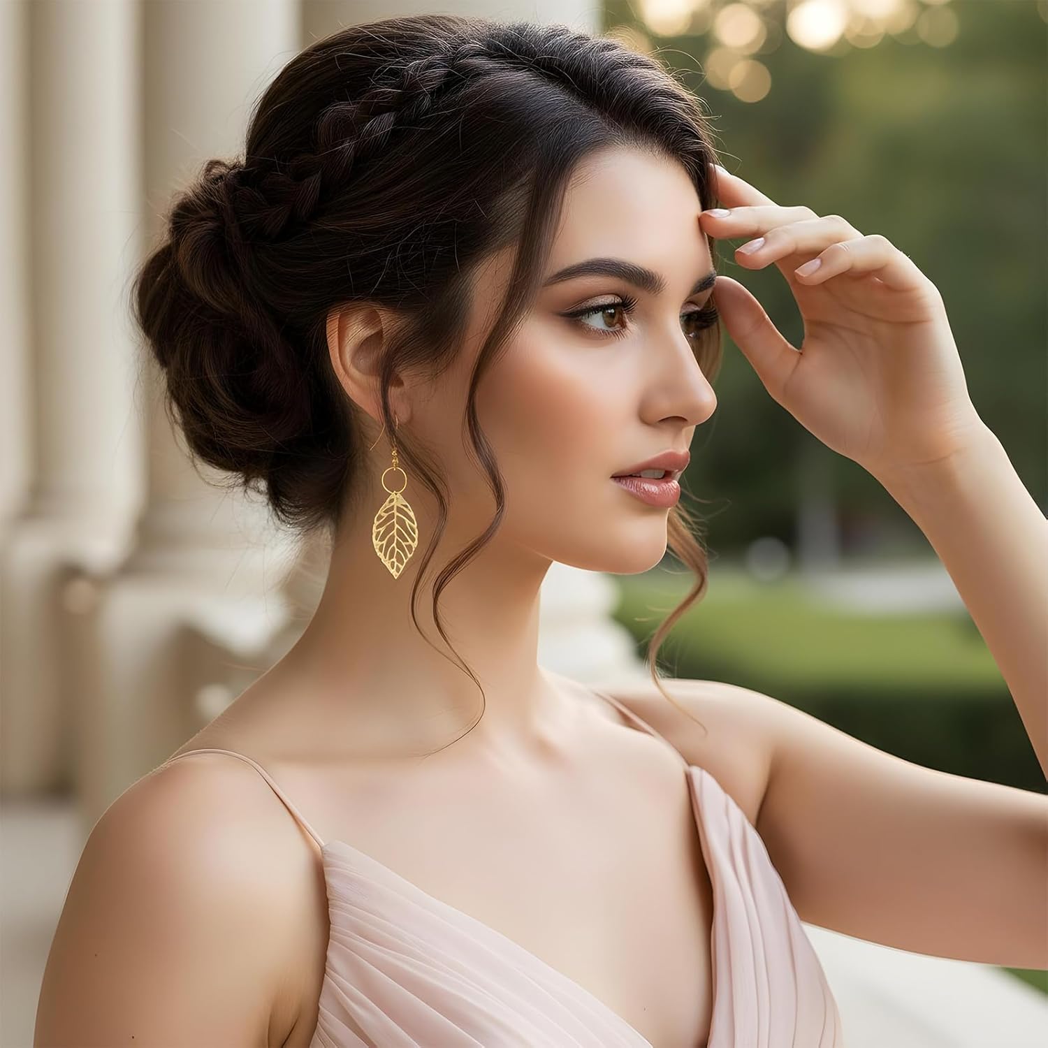 100Pcs Leaf Charms for Jewelry Making, Gold Hollow Leaf Charm Vintage Metal Leaves Pieces for Wedding Garland Party Decorations Pendant Necklace Bracelet Earring DIY Crafts Project - Image 7