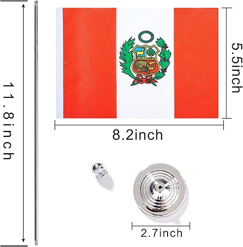 Miniatura 99 de ZXvZYT Paquete de 2 banderas de mesa suizas, pequeñas banderas suizas de escritorio con base de soporte, decoración de eventos para festivales