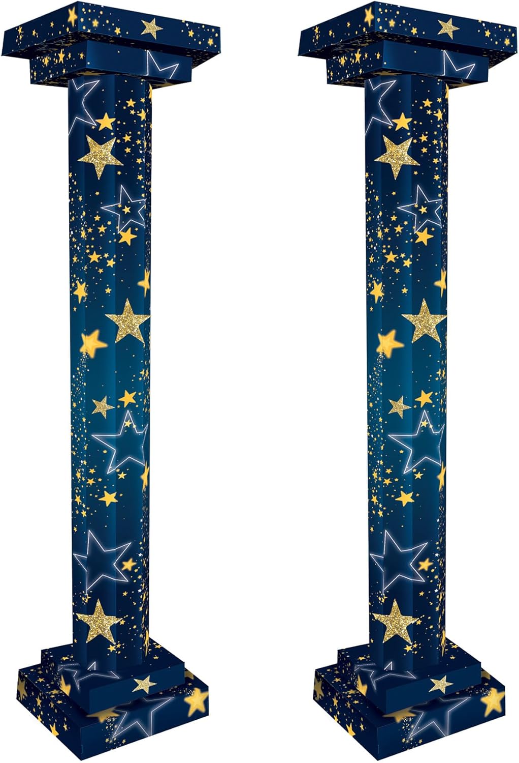 Starry Night 3D Tall Column Props - 5.75' - Set of 2